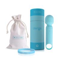 Sweet Vibe Dengo Azul Vibrador Varinha Mágica 13cm x 3,3cm em Silicone Recarregável