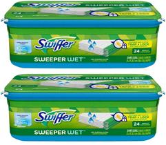 Swiffer Recarga de Paños Húmedos para Mopa Sweeper 24 paños 2 paquetes