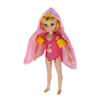 Swim Doll Lottie Pool Party com flamingo inflável e toalha Swim Doll Lottie Pool Party com flamingo inflável e toalha