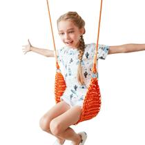 Swing ROPECUBE tricotando à mão para crianças para ambientes internos e externos, laranja Swing ROPECUBE tricotando à mão para crianças para ambientes internos e externos, laranja