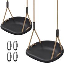 Swing Seat, pacote com 2, capacidade de 227 kg com corda ajustável preta