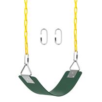 Swing Set AGPTEK Seat com correntes antiferrugem de 168 cm 113 kg verdes