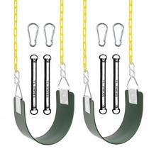 Swing Set GAMKII, pacote com 2 assentos de EVA verde, correntes de 168 cm