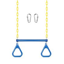 Swing Set LadyRosian 17 Trapeze Bar Gym Rings 110 kg azuis Swing Set LadyRosian 17 Trapeze Bar Gym Rings 110 kg azuis