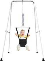 Swing Set Qiqidog Baby Jumper com suporte de 6 a 24 meses, preto