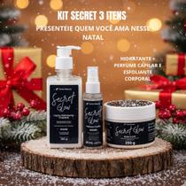 Swiss Beauty Secret Glow Kit com Loção, Esfoliante Corporal e Perfume para Cabelos Swiss Beauty Secret Glow Kit com Loção, Esfoliante Corporal e Perfume para Cabelos