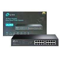 Switch 16 Portas 10/100/1000 Montável em Rack TL-SG1016PE Tp-Link