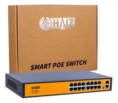 Switch 16 Portas Gigabit Poe + 02 Portas Uplink Vlan HAIZ