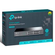 Switch 16 Portas TP-Link TL-SG1016D Gigabit 10/100/1000 Mbps Montagem em Rack/Desk Switch 16 Portas TP-Link TL-SG1016D Gigabit 10/100/1000 Mbps Montagem em Rack/Desk