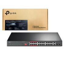 Switch 24 portas 10/100 Mesa PoE+ 2 SFP TL-SL1226P TP Link