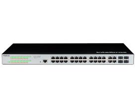 Switch 24 Portas Gigabit 4 Sfp Sg2404 Poe Max Intelbras Gerenciavel Múltiplas Funções De Segurança