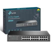 Switch 24 Portas TP Link Gigabit 10 100 1000 Mbps Rack 19 Pol Desk