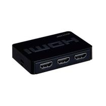 Switch 3 em 1 HDMI Multilaser WI290 - Preto