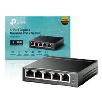 Switch 5 Portas 10/100/1000 Gigabit 4 Portas PoE 40W TL-SG1005LP TP LINK Switch 5 Portas 10/100/1000 Gigabit 4 Portas PoE 40W TL-SG1005LP TP LINK