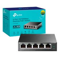 Switch 5 Portas 10/100 Gigabit 4 Portas PoE + TL-SF1005P TP-LINK