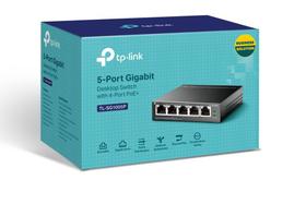 Switch 5 Portas TP-LINK TL-SG1005P Metal Gigabit 10/100/1000Mbps 4 Portas POE+