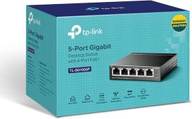 Switch 5pt PoE TL-SG1005P Gigabit 10/100/1000 Mbps C/4pt PoE 65w Tp-Link Switch 5pt PoE TL-SG1005P Gigabit 10/100/1000 Mbps C/4pt PoE 65w Tp-Link