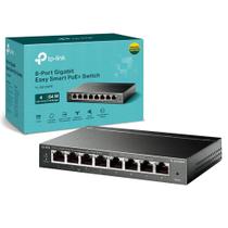 Switch 8 Portas 10/100/1000 Poe Easy Smart Mesa 64W TL-SG108PE TP LINK