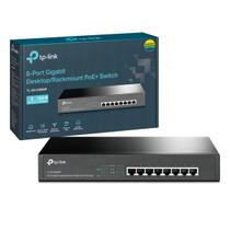 Switch 8 Portas 10/100/1000 PoE+ Gigabit Rack/Mesa TL-SG1008MP TP LINK