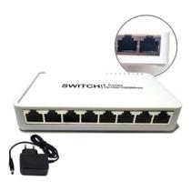 Switch 8 Portas Gigabit Rede 10/100/1000mbps Hub Rj45 Bivolt Knup
