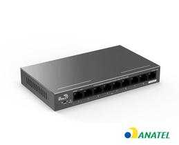 Switch 8 Portas Poe + 1 Porta Giga Uplink