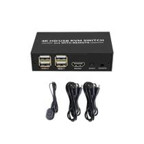 Switch Chaveador E Seletor Usb Kvm Hdmi 2 Portas Mouse Teclado