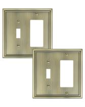 Switch Cover Plate TREEWELL Combo Toggle/Decorator, pacote com 2 Switch Cover Plate TREEWELL Combo Toggle/Decorator, pacote com 2