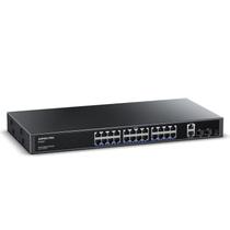 Switch de rede AUMOX PRO de 28 portas Gigabit PoE com 2 portas de uplink Switch de rede AUMOX PRO de 28 portas Gigabit PoE com 2 portas de uplink