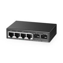 Switch de rede Binardat 4 portas 2.5G com suporte VLAN 2x10G SFP