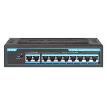 Switch de Rede PoE TEROW 10 Portas Gigabit - 8 PoE+ e 2 Uplink
