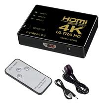 Switch Divisor Hd Hub Hdmi 1.4 Splitter Divisor 3x1 Controle