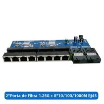 Switch Ethernet Gigabit De 8 Portas Conversor Óptico De Fibra RJ45 UTP Porta SC 1000M Placa PCBA Switch Ethernet Gigabit De 8 Portas Conversor Óptico De Fibra RJ45 UTP Porta SC 1000M Placa PCBA
