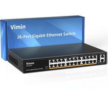 Switch Ethernet Gigabit VIMIN de 24 Portas com 2 Uplinks de 1000 Mbps