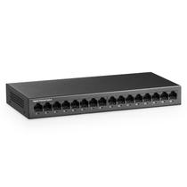 Switch Ethernet MokerLink de 16 portas Gigabit Metal não gerenciado