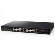 Switch gerenciado PoE Gigabit MokerLink 24 portas 300W L2+ Smart