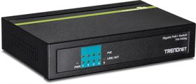Switch Gigabit PoE+ TRENDnet TPE-TG50G de 5 portas e 10 Gbps