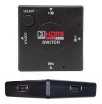 Switch Hdmi 3 x 1 Simples Chaveado Manual 1080P