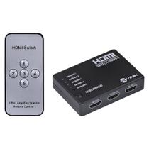 Switch Hdmi 5 Entradas E 1 Saída Com Controle Remoto