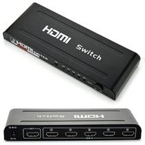 Switch Hdmi 5x1 Ativo Profissional 4k Com Fonte C/ Remoto