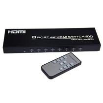 Switch HDMI 8x1 4K Com Controle Remoto