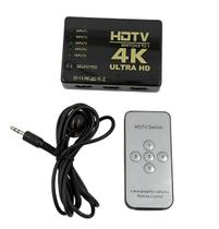 Switch Hdmi Adaptador Hub 5x1 Splitter 4k Com Controle