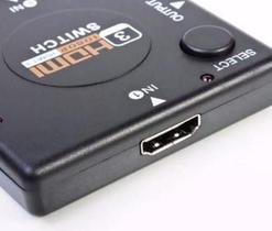 Switch Hdmi Hub Full Hd Adaptador Divisor 3 Portas E 1 Saída