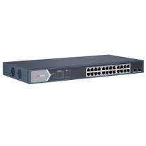 Switch Hikvision Ds-3e0526p-e/m 26 Portas Gigabit 24 Poe Ativo 802.3 Af/at 2 Portas Uplink 2 Sfp