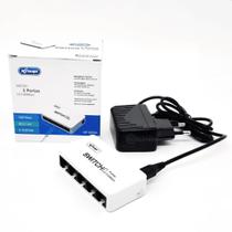 Switch Hub 5 Portas Rj-45 Rede Alta Velocidade Rede Acomanha Fonte De Alimentação KPE05A