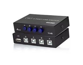 Switch Hub Switcher Abs 4 Portas Usb 2.0 Tipo-b Impressora