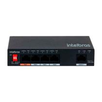 Switch Intelbras SF 500 Hi-PoE, 5P Fast Ethernet, 4P PoE+ - 4760069