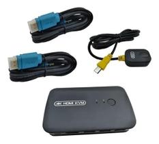 Switch KVM 2 Portas HDMI COMPACTO 4K