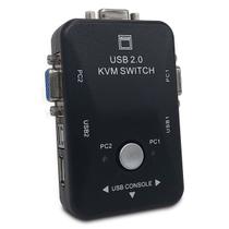 Switch KVM (Chaveador) GV Brasil, 2x Portas VGA, 2x Portas USB, Plug And Play - KVM.02P