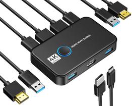 Switch KVM GIIMAKE HDMI para 2 computadores compartilhando 1 monitor HD 4K