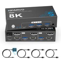 Switch KVM Hearvo S7240PH2 8K@60Hz HDMI 2.1 USB 3.0